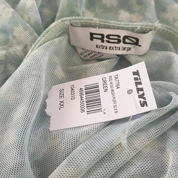 Floral Stretch Prairie Milkmaid Boho Gypsy Festival Sheer Size XXL - Picture 3 of 5